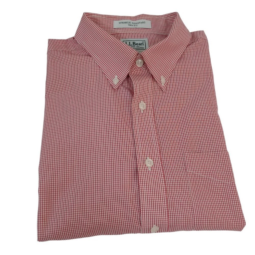 L.L. Bean Men's Check-Patterned Button-Down Long … - image 5